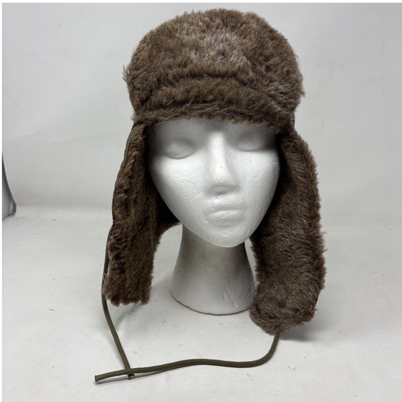 Other - Vintage Military Trapper Hat Olive Green 6 1/2